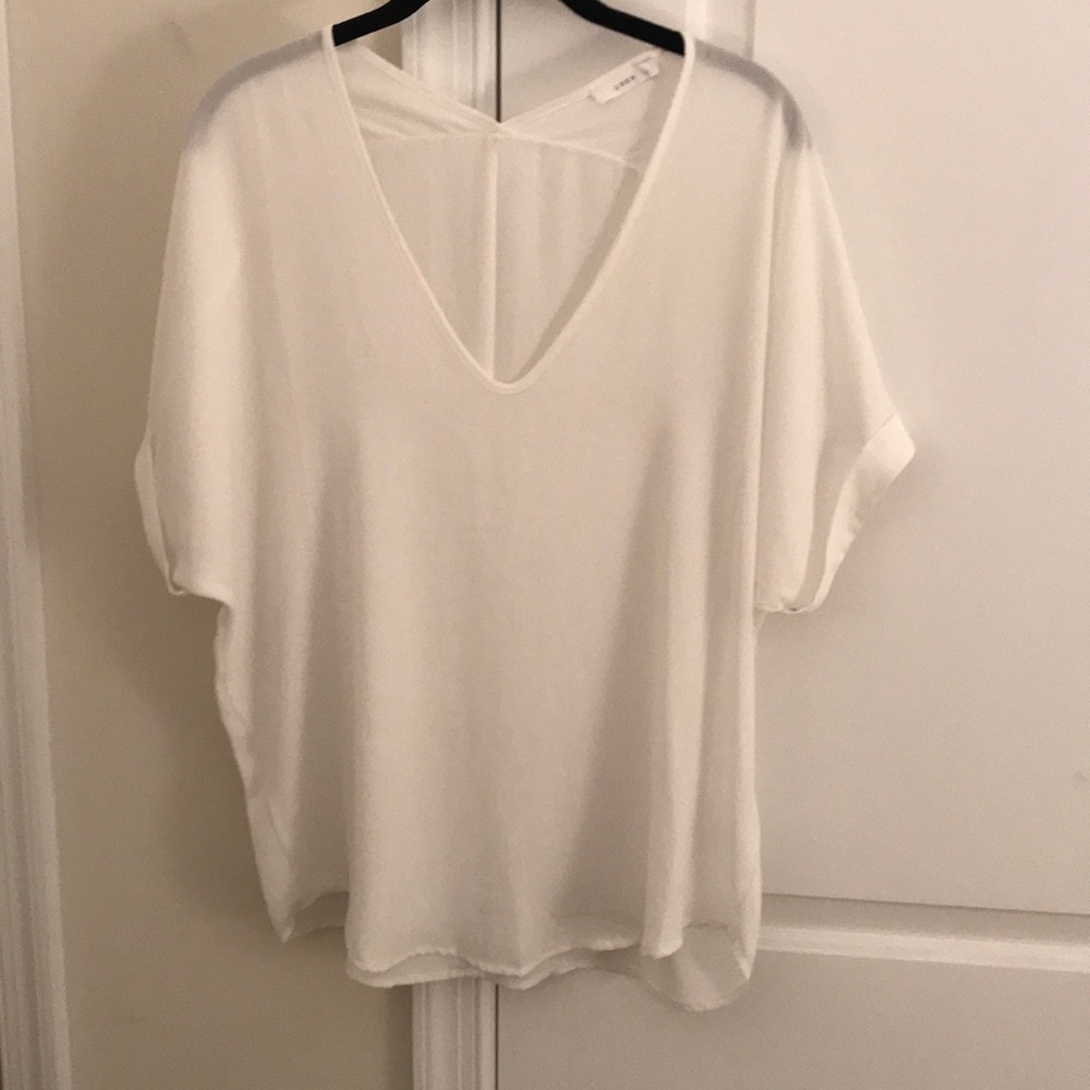 White silk top from Nordstrom